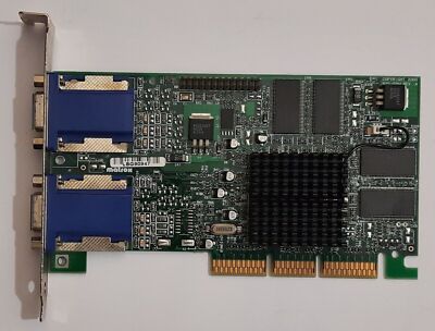 Matrox Millennium G450 AGP Grafikkarte (G45+MDHA32DB, Dual VGA, 32MB, 2000)