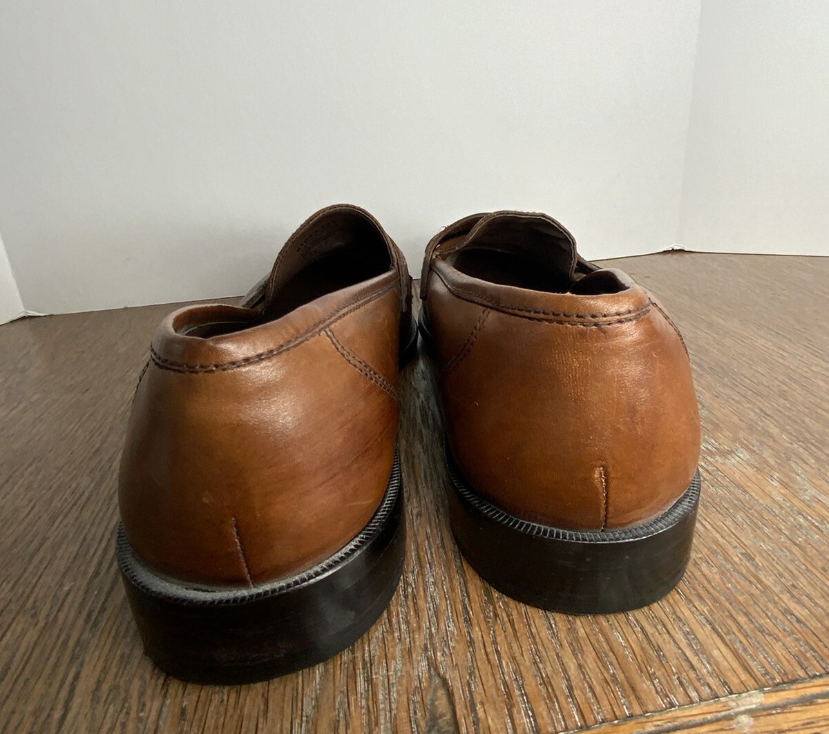 Nunn Bush Lites F21662 Mens Brown Leather Tassel Loafers Slip On Shoes 9.5 M Nunn Bush Brown Leather Loafers Slip On Tassel Driving Mocs  main image 4