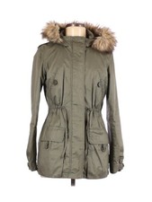 H M Stylish green jacket with hoodie, Sz M