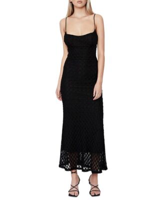 adoni mesh dress Adoni Mesh Midi Dress In Mid Blue