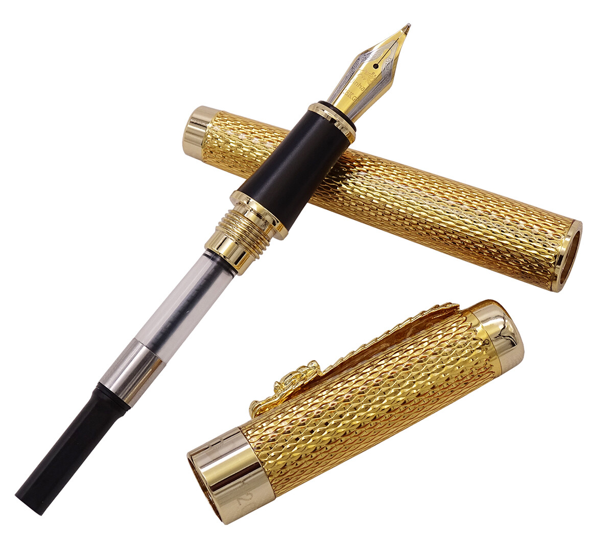 Jinhao 1200 Luxury Golden Metal Bent Nib Fountain Pen