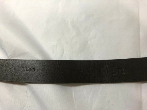 Authentic Prada Women’s Belt Medium Brown Leather Hook & Loop Size 32/80 - Picture 8 of 11