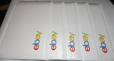 EBAY BRANDED AIRJACKET / BUBBLE MAILERS 6.5" x 9.25" SHIPPING ENVELOPES #0 10 CT