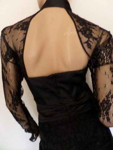 Karen Millen Pussy Bow Lace Cocktail Dress UK Size 10 - Picture 7 of 7