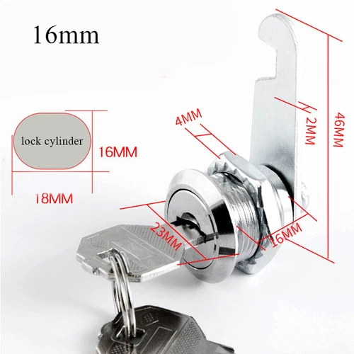 16–30 Mm Nockenschloss Für Tür Schublade Schrank Briefkasten Schließfach DE NEU - Bild 20 von 33