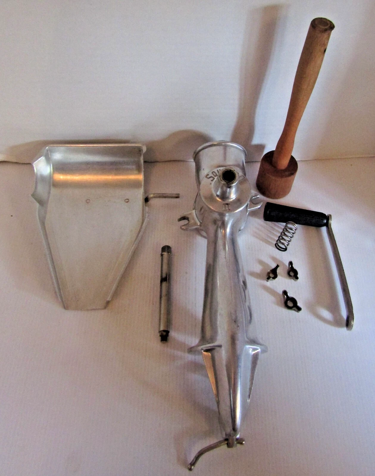 Vtg Metal SQUEEZO II Strainer Garden Way -PARTS Only Chute Plunger See Pics