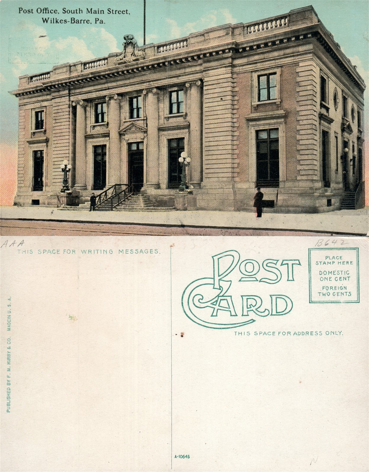 WILKESBARRE PA POST OFFICE SOUTH MAIN STREET ANTIQUE POSTCARD eBay