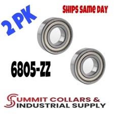 6805-ZZ Deep Groove Double Shielded Ball Bearing 25mm x 37mm x 7mm 2 PK