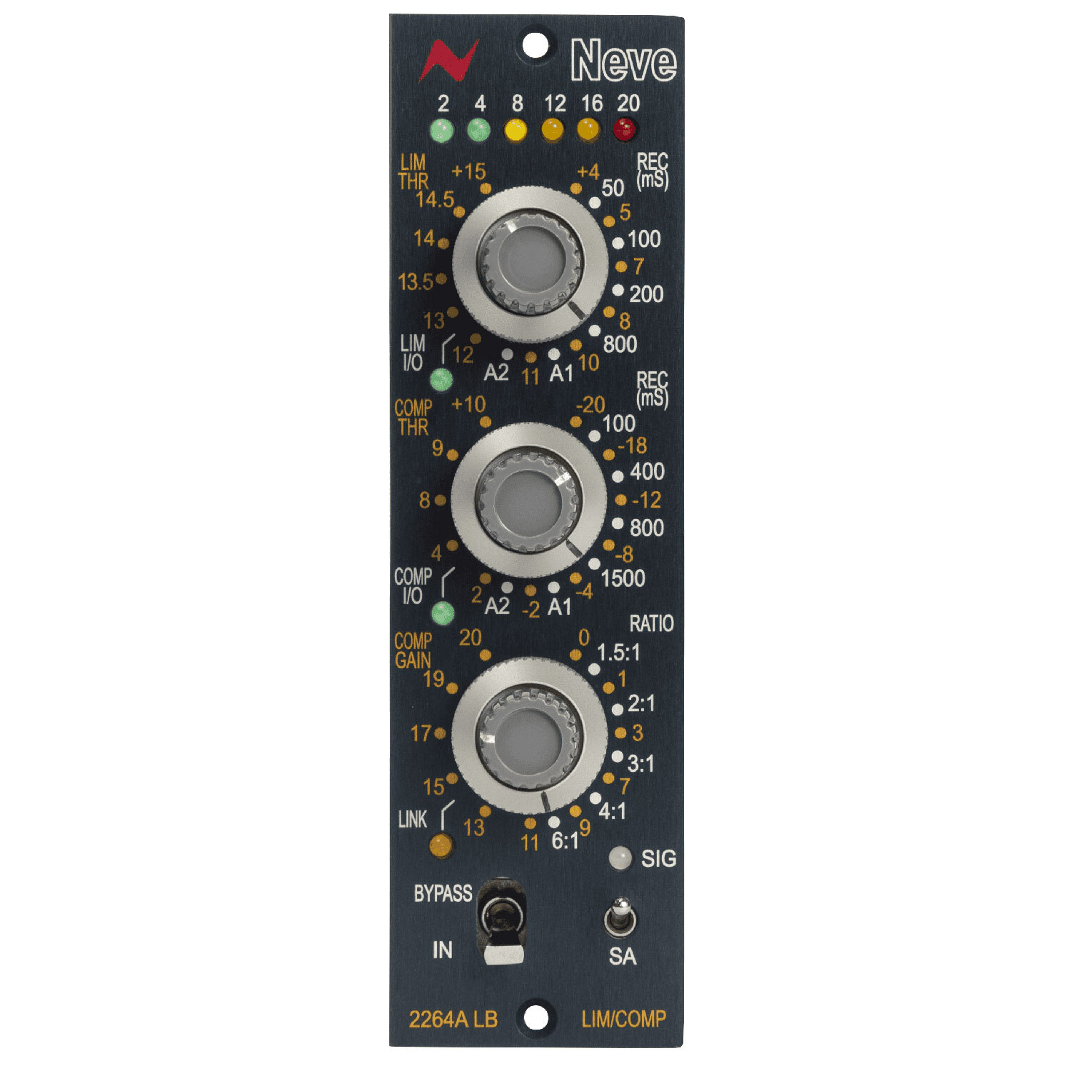Моноблочный компрессор/ограничительный модуль Neve 2264ALB серии 500