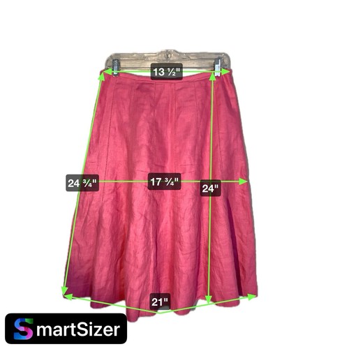 Talbots Damen Rock Gr. 4 100 % irisches Leinen rosa Küste Sommer cool Cottagecore - Bild 4 von 12