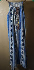 Womens S/M blue adjustable halter knee length elephant print boho hippie dress — photo 2