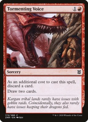 Magic the Gathering (mtg): ZNR: Tormenting Voice (x 4)