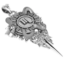 925 Sterling Silver Zodiac Scorpio Pendant with Snake Astrology Birthday Gift