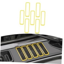 for Jeep JL Hood Vents Cover Trim for Jeep Wrangler JL JLU 2018-Present Yellow