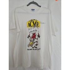 Vintage 1987 Warner Bros Looney Tunes ACME Coyote T Shirt Large