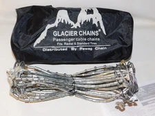 1034 Glacier Passenger Car Class S Cable Tire Chains, 1 Pair, Never Used