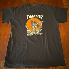 Camiseta Thrasher Skateboard Magazine - Gráfico Pushead Skate Demon - Negra M