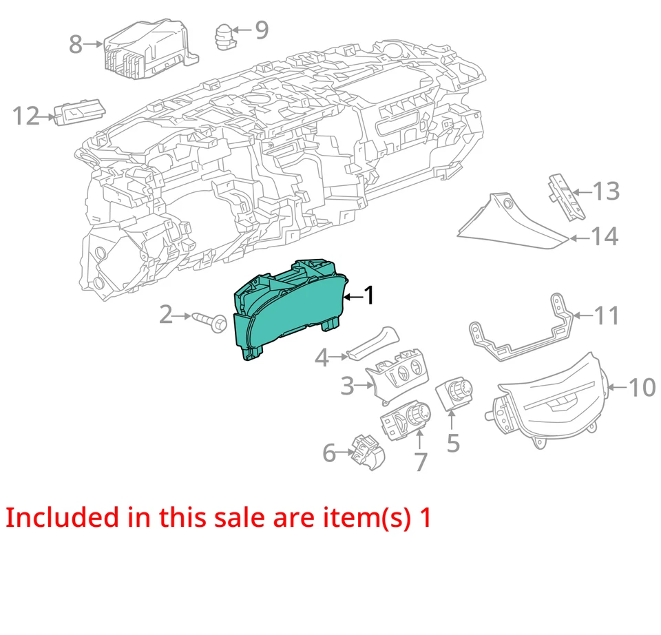 Chevrolet Silverado 1500 2017-2017 velocímetro cuadro de instrumentos indicadores MMWO2 Foto 3 de 4