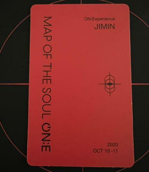 BTS MAP OF THE SOUL ON:E blu-ray photocard Photo card PC one