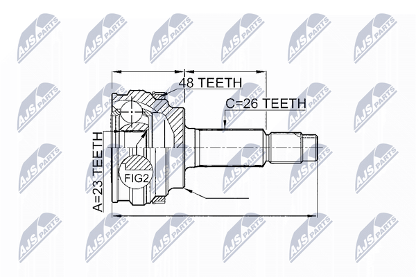 NTY Gelenksatz, Antriebswelle NPZ-TY-004 FüR Toyota-image