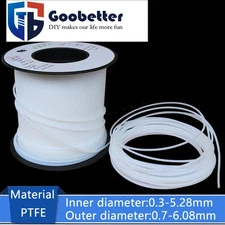 Translucent PTFE Tubing Capillary Tube Pipe Hose 300V High Temp 260°C AWG T Type