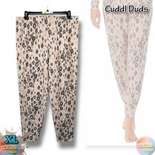 NWT Cuddl Duds Women's XL Brushed Sweater Knit Pajama Pants ONLY, Leopard