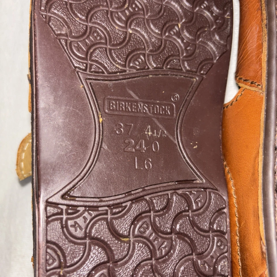 De colección Birkenstock Virginia Cuero Marrón Mary Jane Pescador Talla 37 (7 EE. UU.) Foto 4 de 4