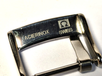 Original OMEGA Dornschließe 16mm innenmaß. Für Lederband 18 mm.Silber