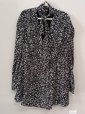 NWT Scoop XL Black Floral Flowy Mini Dress Prarie Cottagecore Whimsygoth