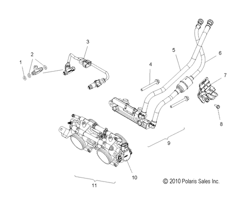 Polaris Harness with Injector, 800 LE, Genuine OEM Part 4013046-053, Qty 1 - Picture 2 of 2