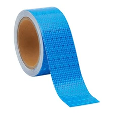 Blue Reflective Tape - 2 In x 30 FT Outdoor Reflector Safety Roll for Trailers