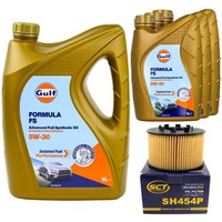 MotoröL Set Gulf Formula FS 5W-30 8 Liter + ÖLfilter FüR Ford Transit Kasten