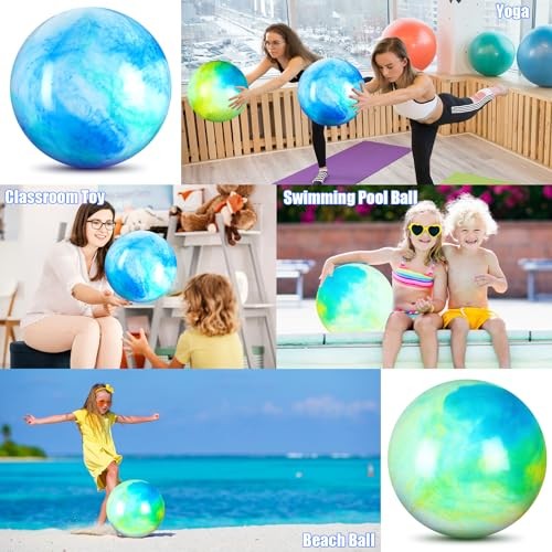 2 Pcs 15 Inch 18 Inch Marbleized Bouncy Balls Large Hedstrom Ball Inflatable - Picture 6 of 7