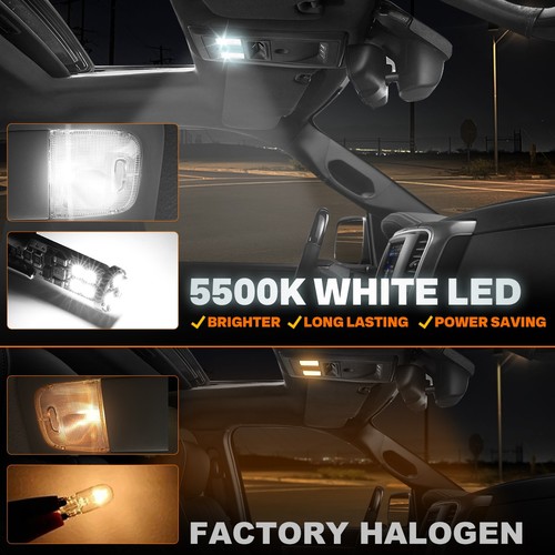For 08-22 Dodge Challenger Courtesy Cargo Map Light Interior LED Bulb Kit 8 Pcs - Picture 2 of 3