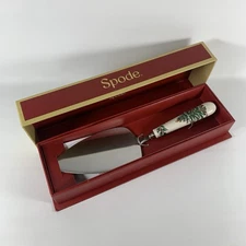 Spode Christmas Tree Cake Server w/ Stainless Blade 10.5 in XT1104-X