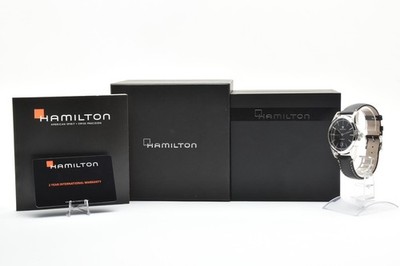 [  TOP MINT /Box, Paper] HAMILTON Jazzmaster H424151 Black AT Men's Watch JAPAN