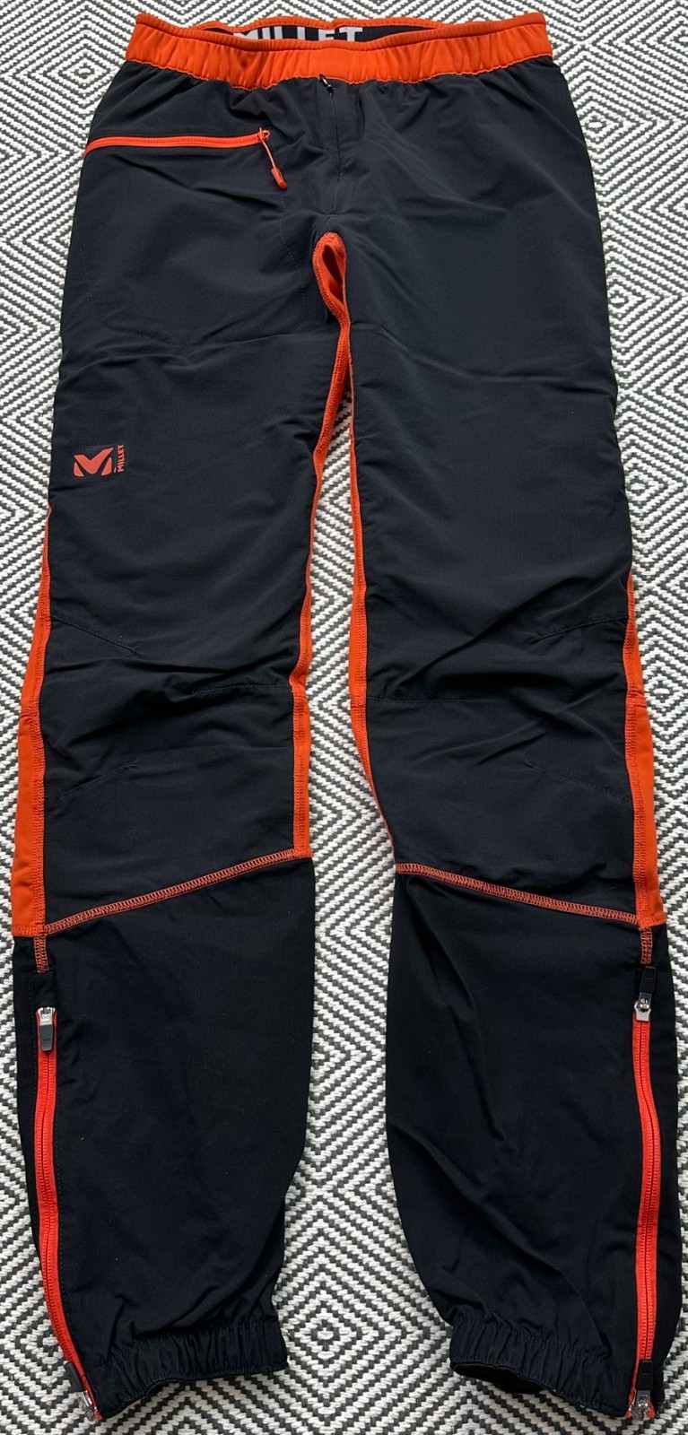 Pantalones Millet Pierra Ment Para Hombre S Negro Naranja Softshell Esquí de Turismo PVP £150