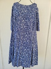 OLD NAVY 3X Mini Dress Fit & Flare Smocked Ditsy Floral Cottagecore Puff Sleeve