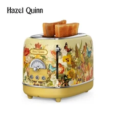 Hazel Quinn 2-Slice Retro Toaster  6 Browning Levels 3 Functions Easy to Clean