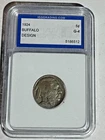 1924 Buffalo Nickel 5C Graded G-04 by defunct International Grading Company