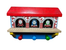 Thomas & Friends Wall Decor Towel Coat Hanger  3 Hooks Train Display Shelf Used