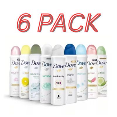 Dove 6PK Women s Deodorant Spray 150ml Assorted Antiperspirant