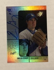 2000 SPx Autographs #95 Eric Gagne /1500 AUTO Rookie Card RC. rookie card picture