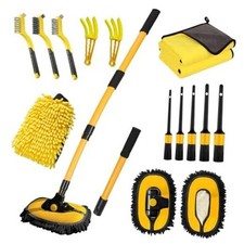 Car Wash Brush with Long Handle, 55 inch Car Wash Mop Car Wash Kit Mitt