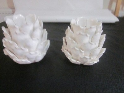 teelichthalter form ananas alt gebraucht etwas geteilter Riss 2er Set