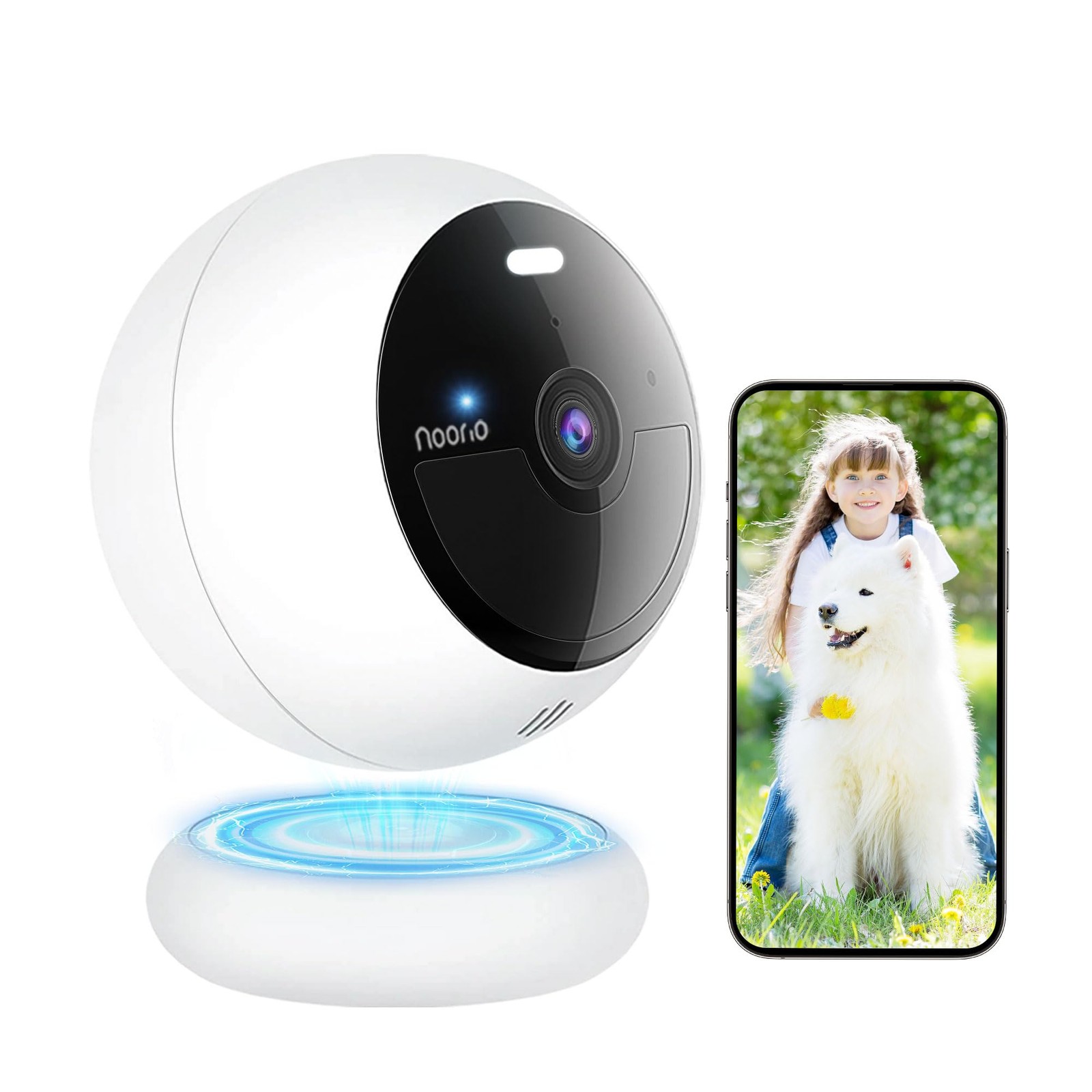 Telecamera Noorio 2K Batteria Esterno Interno Wi-Fi con AI Human Detection