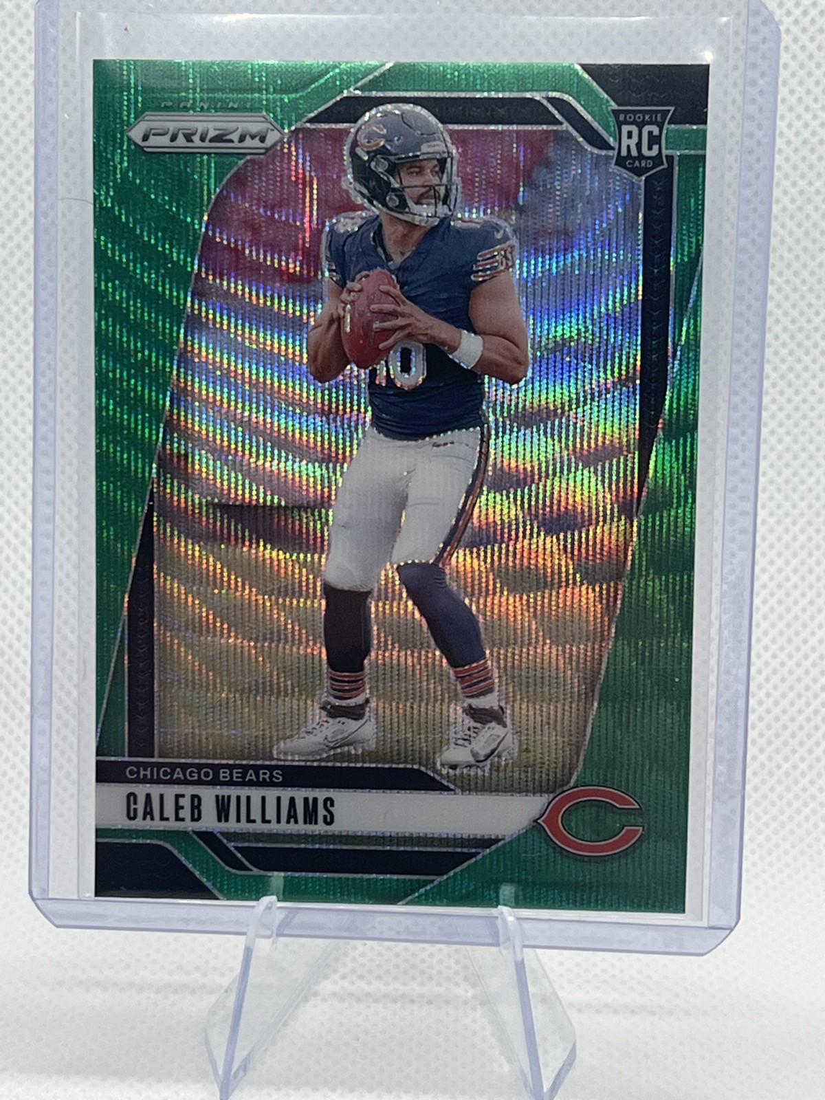 2024 Panini Prizm - Rookies Caleb Williams #301 Green Wave Prizm (RC)