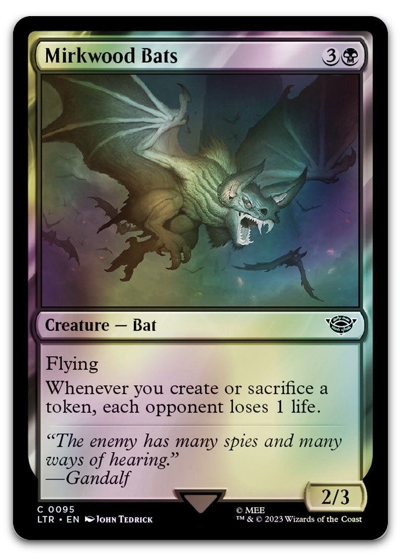 Mirkwood Bats #95 (Foil) (LP) Lord of the Rings LTR Magic MTG