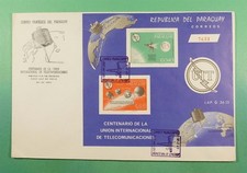 DR WHO 1965 PARAGUAY FDC SPACE ITU ANIV S/S LR33516