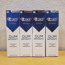 Lot of 4 Crest Pro Health Gum Detoxify Toothpaste 4.8 oz EXP 03/28